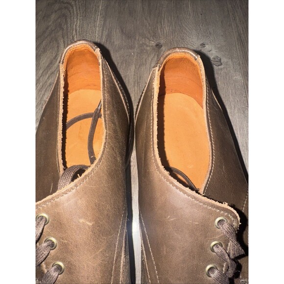 Allen Edmonds Port Washington NOMAD Brown Leather Plain Toe Derby Shoes 10 D main image 5